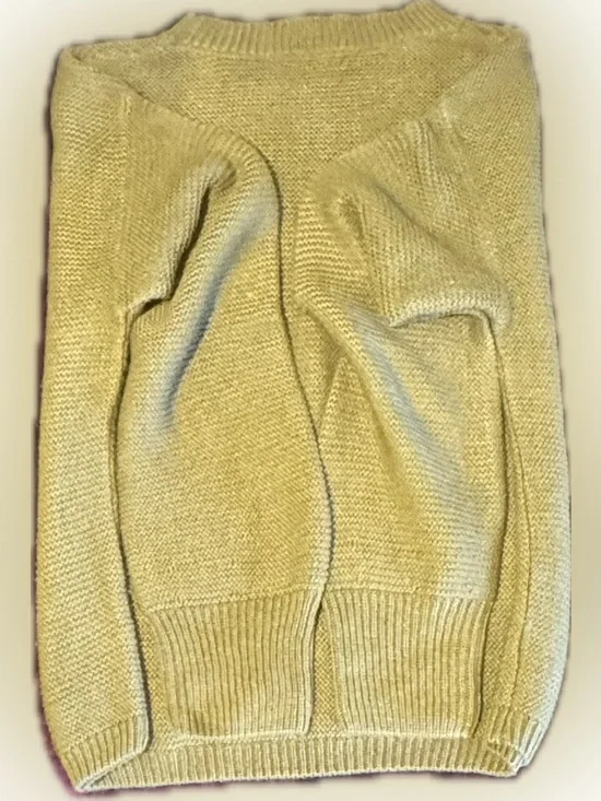 KARLIE  Sage - Olive Green Crewneck Sweater - Picture 5 of 6